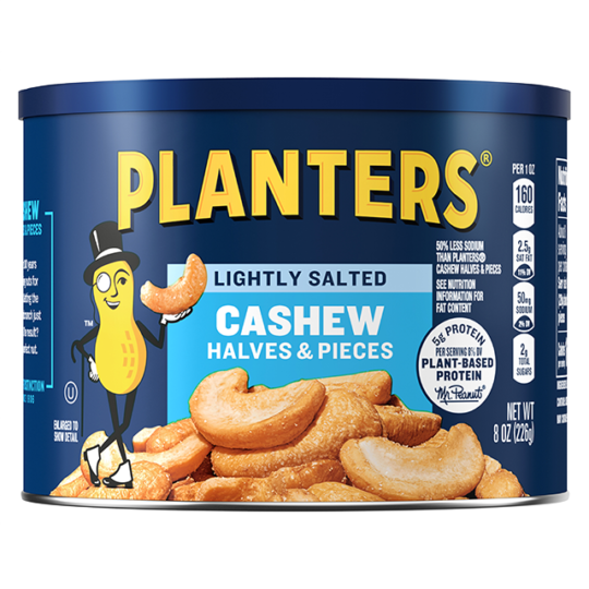 Planters Cashew Halves And Pieces Lightly Salted 8 oz