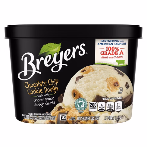 Breyers Chocolate Chip Coockie Dough 1.5 Qt