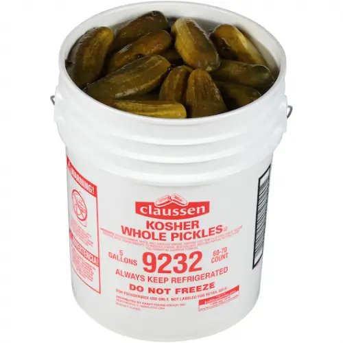Whole Pickels Kosher, 5 galon