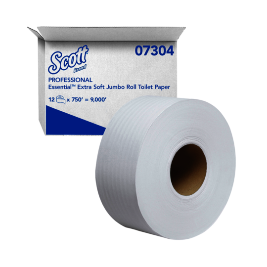 Extra Soft Jumbo Roll Bath Tissue, Scott, 750 Ft